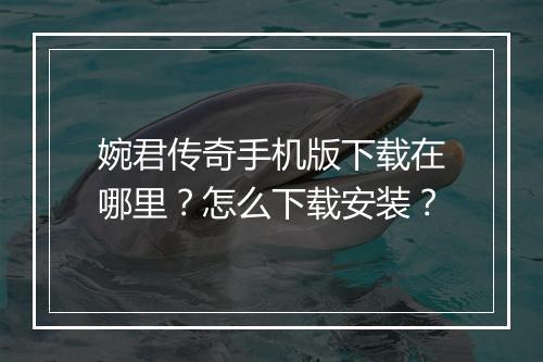婉君传奇手机版下载在哪里？怎么下载安装？