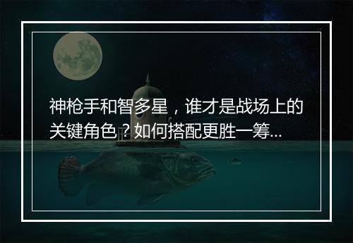 神枪手和智多星，谁才是战场上的关键角色？如何搭配更胜一筹？