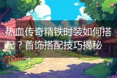 热血传奇精铁时装如何搭配？首饰搭配技巧揭秘