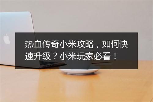 热血传奇小米攻略，如何快速升级？小米玩家必看！