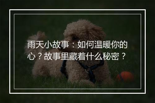 雨天小故事：如何温暖你的心？故事里藏着什么秘密？