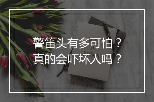 警笛头有多可怕？真的会吓坏人吗？