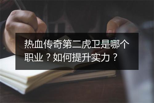 热血传奇第二虎卫是哪个职业？如何提升实力？