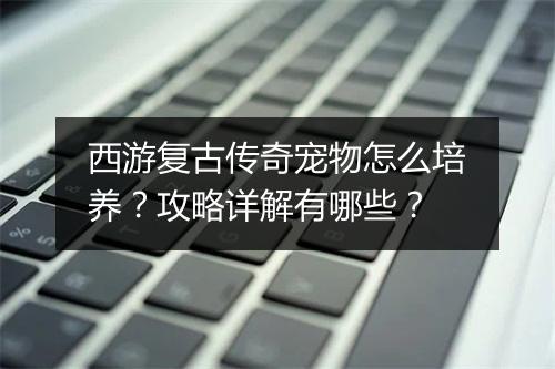 西游复古传奇宠物怎么培养？攻略详解有哪些？