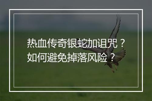 热血传奇银蛇加诅咒？如何避免掉落风险？