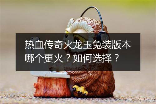 热血传奇火龙玉兔装版本哪个更火？如何选择？