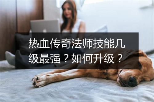 热血传奇法师技能几级最强？如何升级？