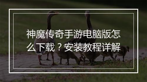 神魔传奇手游电脑版怎么下载？安装教程详解