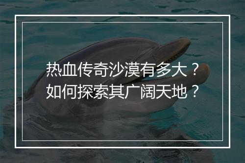热血传奇沙漠有多大？如何探索其广阔天地？