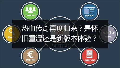 热血传奇再度归来？是怀旧重温还是新版本体验？
