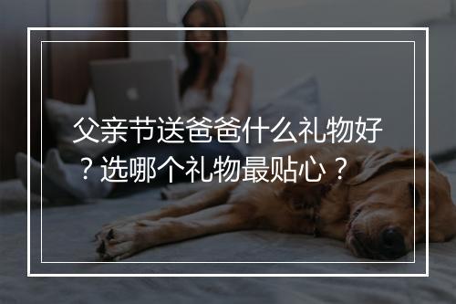 父亲节送爸爸什么礼物好？选哪个礼物最贴心？