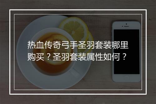 热血传奇弓手圣羽套装哪里购买？圣羽套装属性如何？
