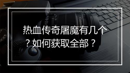 热血传奇屠魔有几个？如何获取全部？