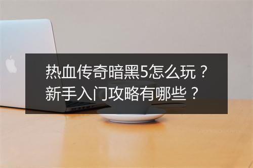 热血传奇暗黑5怎么玩？新手入门攻略有哪些？