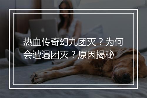 热血传奇幻九团灭？为何会遭遇团灭？原因揭秘