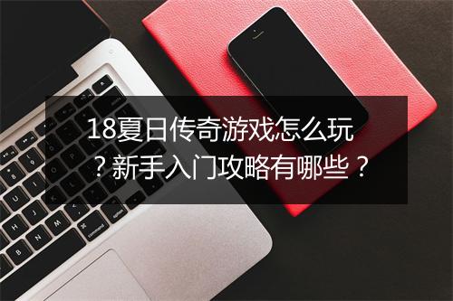 18夏日传奇游戏怎么玩？新手入门攻略有哪些？