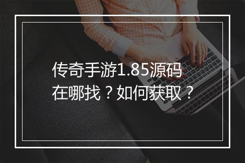 传奇手游1.85源码在哪找？如何获取？