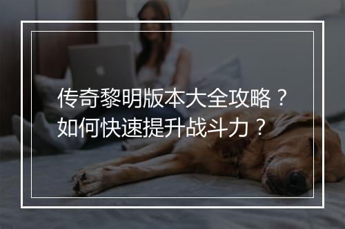 传奇黎明版本大全攻略？如何快速提升战斗力？