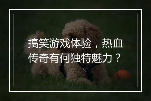 搞笑游戏体验，热血传奇有何独特魅力？