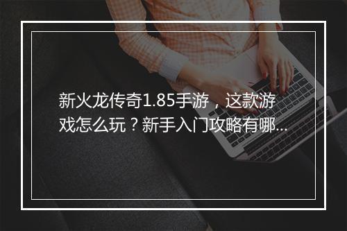 新火龙传奇1.85手游，这款游戏怎么玩？新手入门攻略有哪些？