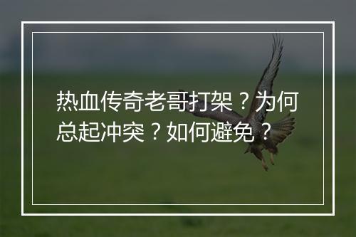 热血传奇老哥打架？为何总起冲突？如何避免？