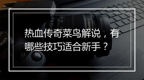 热血传奇菜鸟解说，有哪些技巧适合新手？