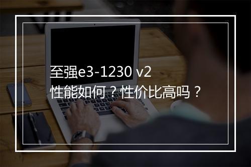 至强e3-1230 v2性能如何？性价比高吗？