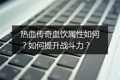 热血传奇血饮属性如何？如何提升战斗力？