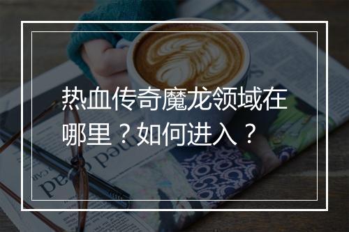 热血传奇魔龙领域在哪里？如何进入？
