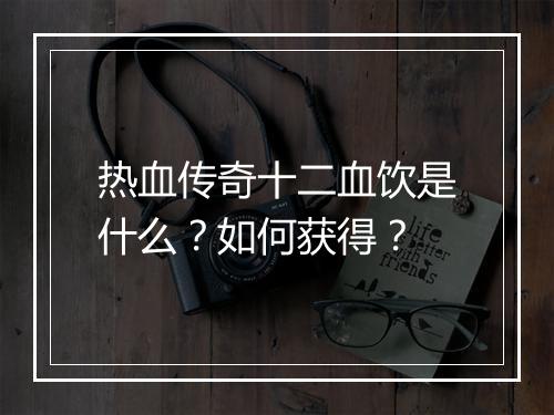 热血传奇十二血饮是什么？如何获得？