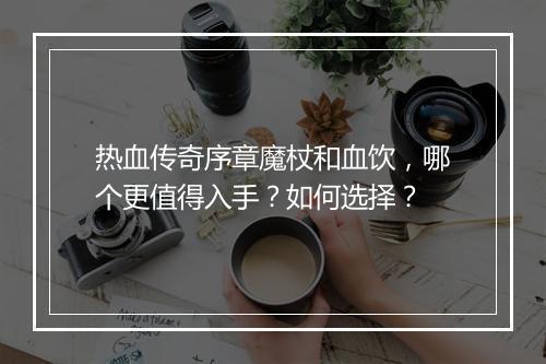 热血传奇序章魔杖和血饮，哪个更值得入手？如何选择？