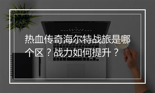 热血传奇海尔特战旅是哪个区？战力如何提升？