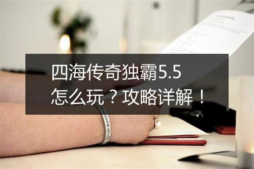 四海传奇独霸5.5怎么玩？攻略详解！