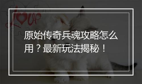 原始传奇兵魂攻略怎么用？最新玩法揭秘！