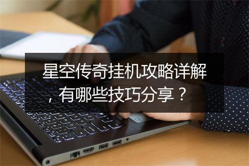 星空传奇挂机攻略详解，有哪些技巧分享？