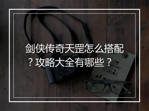 剑侠传奇天罡怎么搭配？攻略大全有哪些？