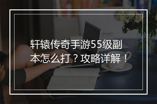 轩辕传奇手游55级副本怎么打？攻略详解！