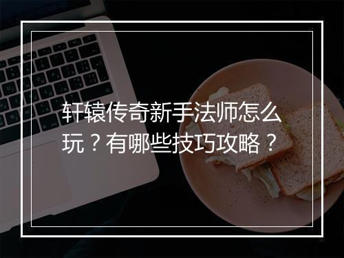 轩辕传奇新手法师怎么玩？有哪些技巧攻略？