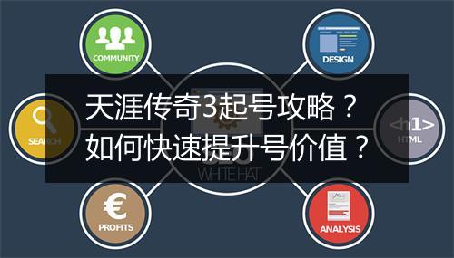 天涯传奇3起号攻略？如何快速提升号价值？