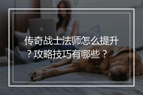 传奇战士法师怎么提升？攻略技巧有哪些？