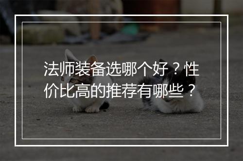 法师装备选哪个好？性价比高的推荐有哪些？