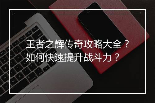 王者之辉传奇攻略大全？如何快速提升战斗力？