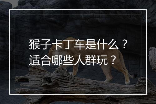 猴子卡丁车是什么？适合哪些人群玩？