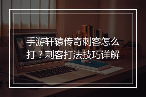 手游轩辕传奇刺客怎么打？刺客打法技巧详解