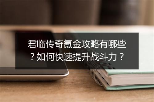君临传奇氪金攻略有哪些？如何快速提升战斗力？