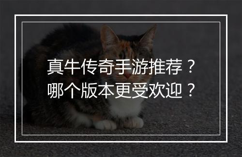 真牛传奇手游推荐？哪个版本更受欢迎？