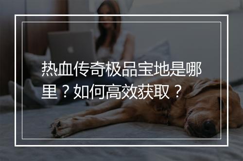 热血传奇极品宝地是哪里？如何高效获取？