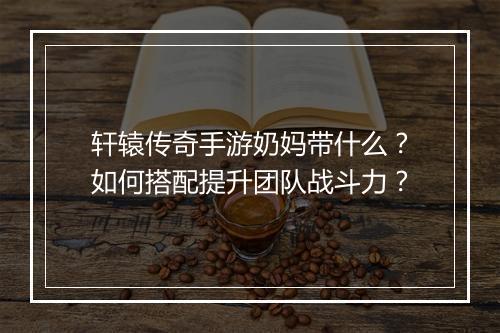 轩辕传奇手游奶妈带什么？如何搭配提升团队战斗力？