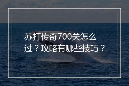 苏打传奇700关怎么过？攻略有哪些技巧？
