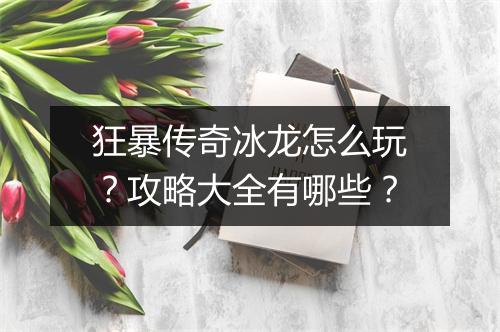 狂暴传奇冰龙怎么玩？攻略大全有哪些？